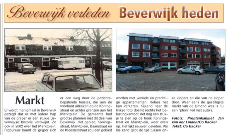 Markt
Uit de Beverwijker van 2 januari 2014
