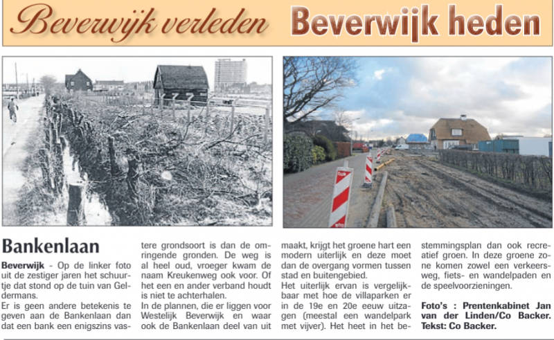 Bankenlaan
Uit de Beverwijker 20 februari 2014
