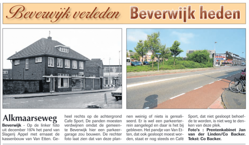 Alkmaarseweg
Uit de Beverwijker 17 juli 2014
