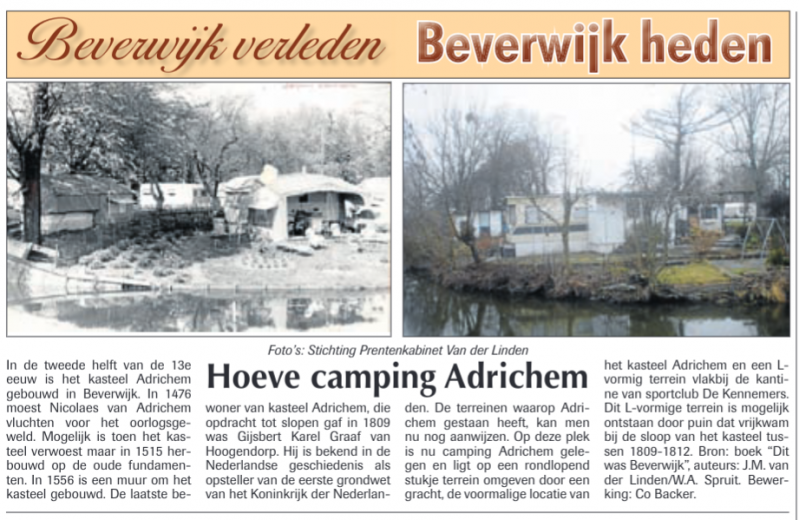 Hoeve camping Adrichem
Uit de Beverwijker van 5 april 2012
