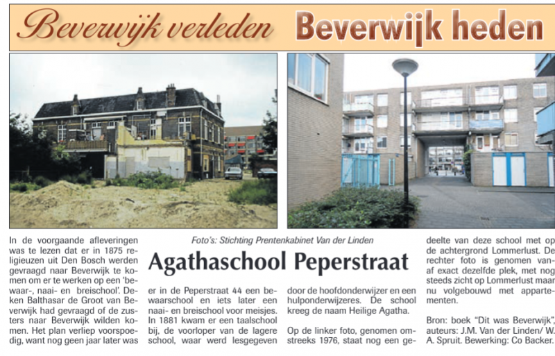 Agathaschool Peperstraat
Uit de Beverwijk van 13 december 2012
