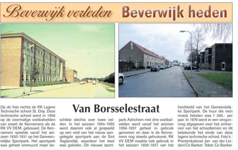 Van Borsselestraat 
Uit de Beverwijker 23 januari 2014
